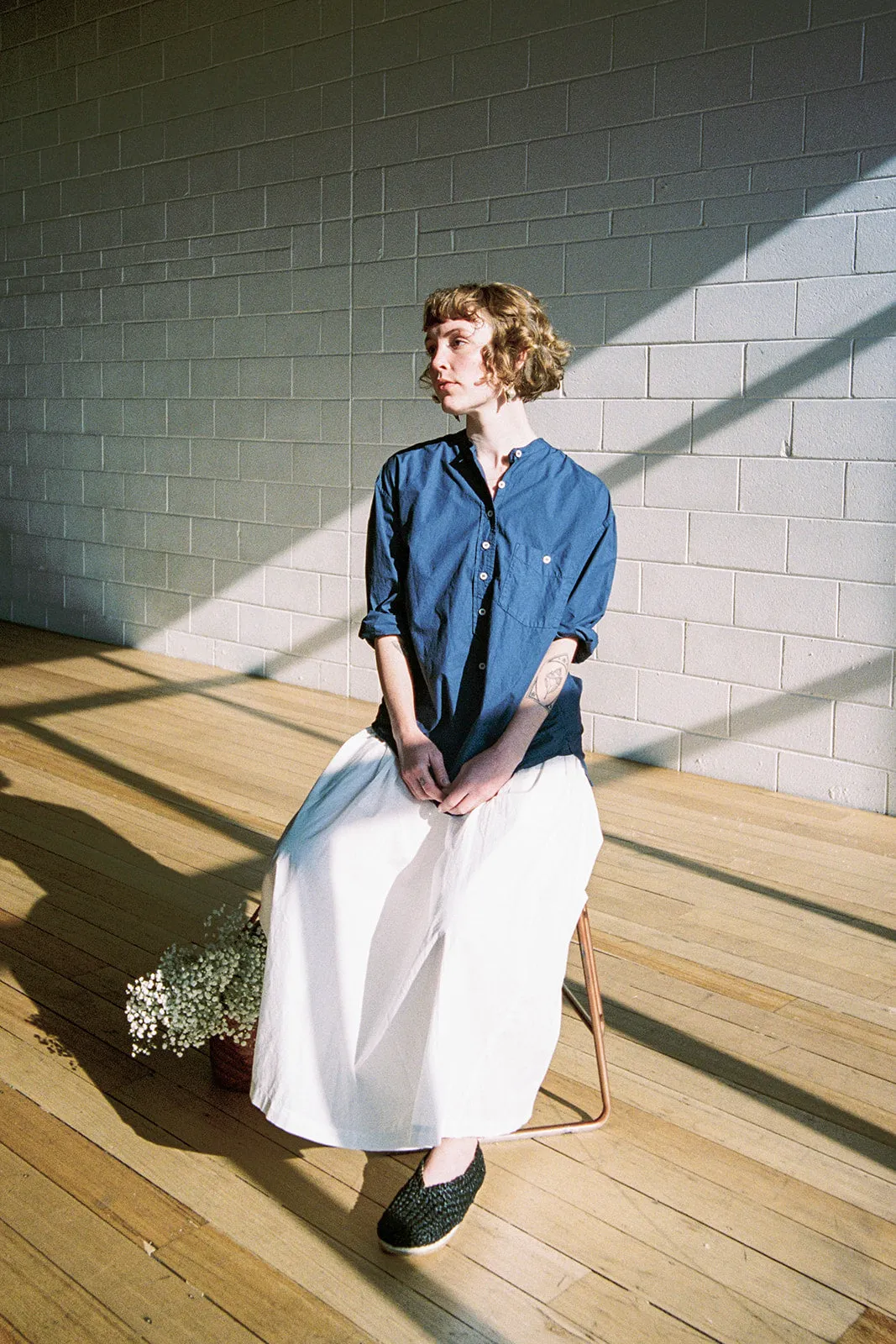 Metta - Italy Collarless Shirt - Cotton Poplin