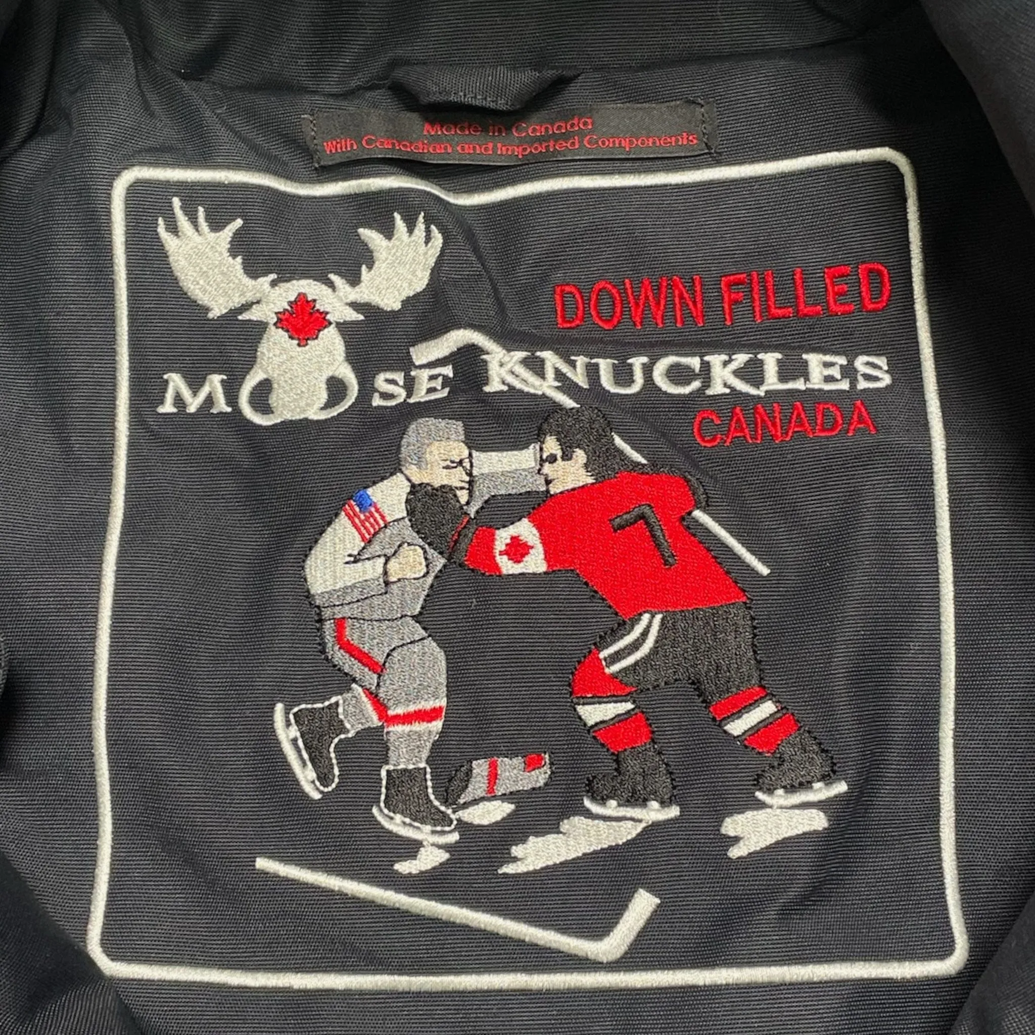 Moose Knuckles 3Q Parka Jacket Navy White