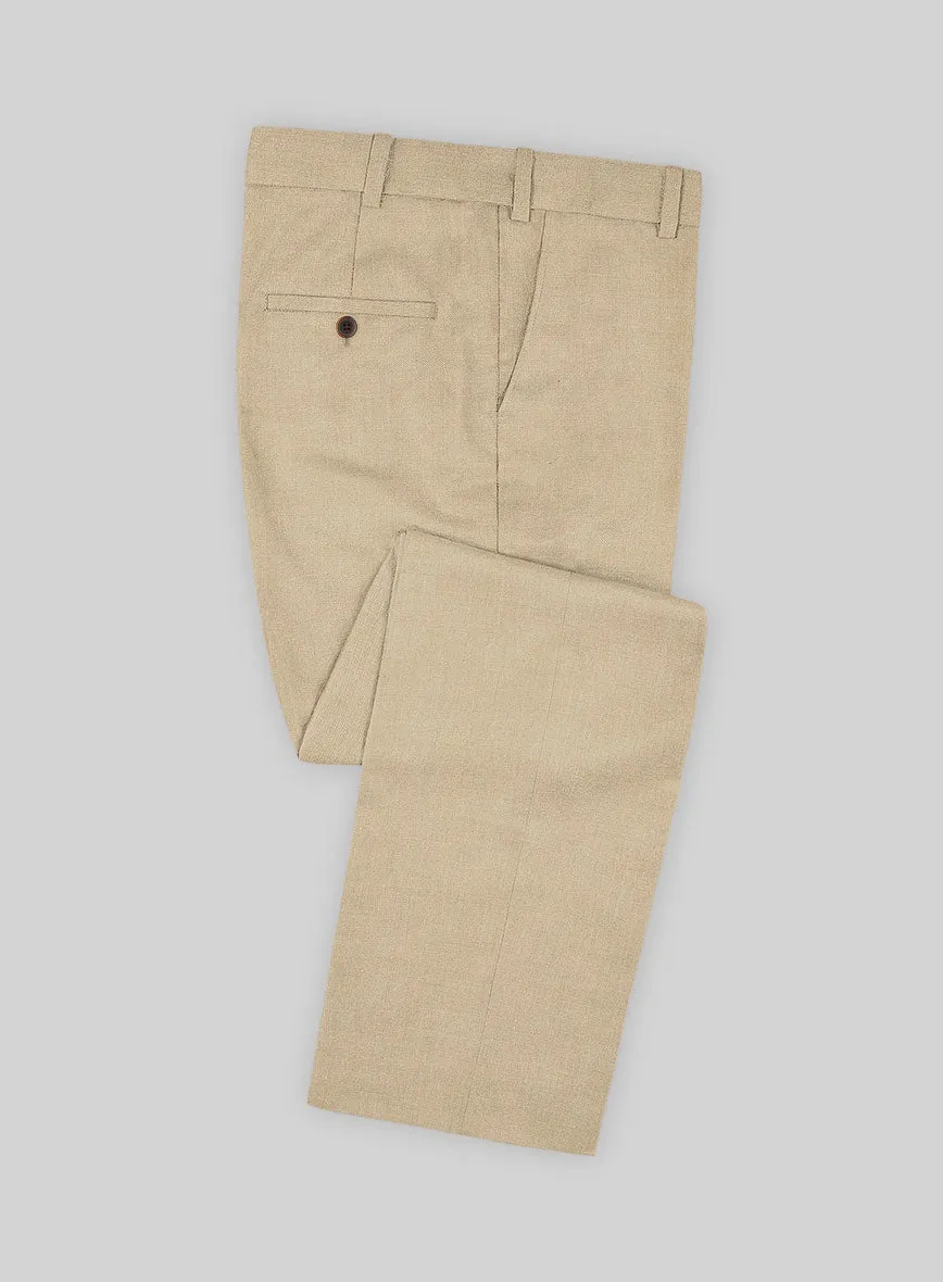 Napolean Biscuit Khaki Wool Pants