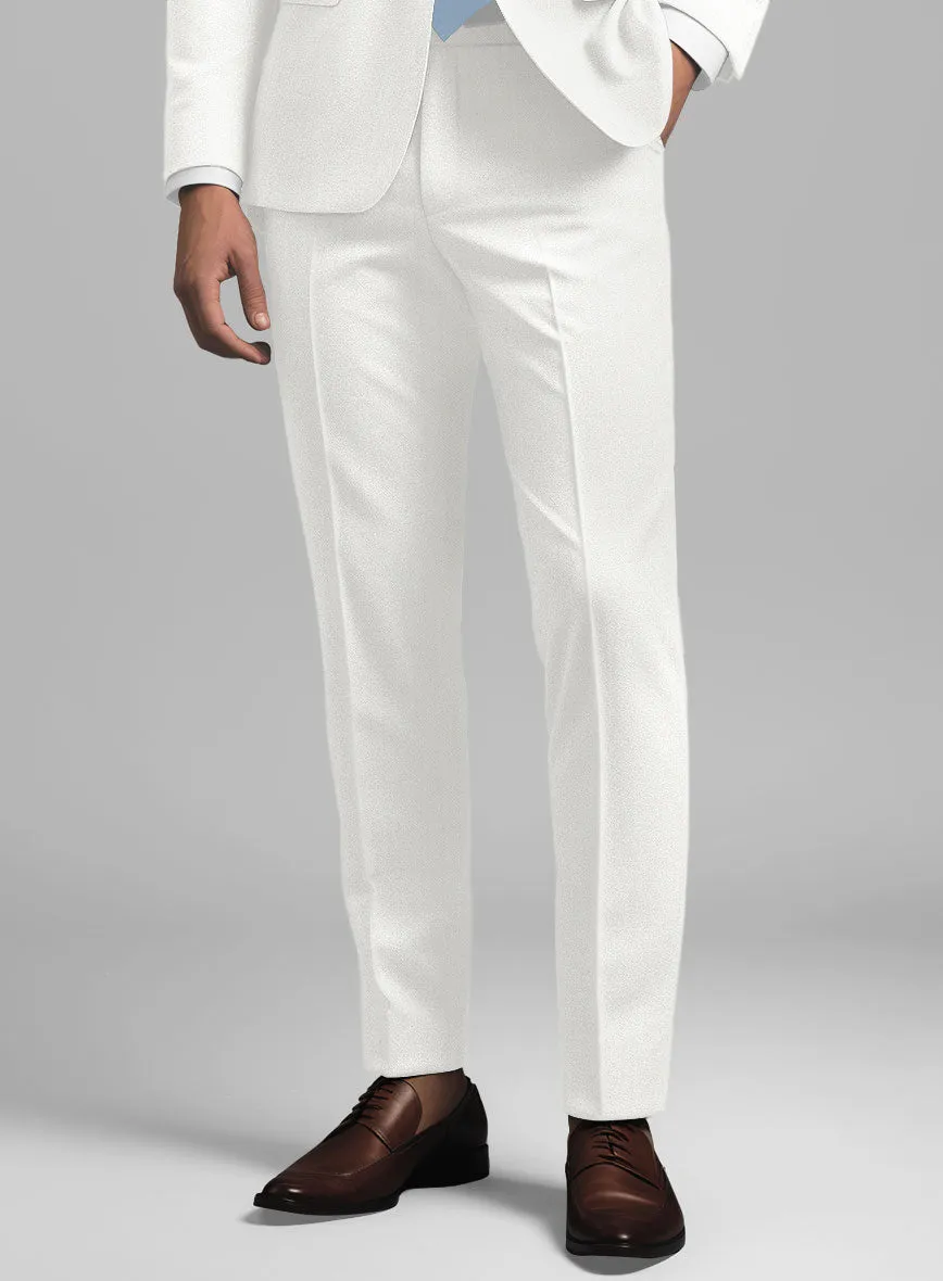 Noble Ivory Wool Silk Linen Pants