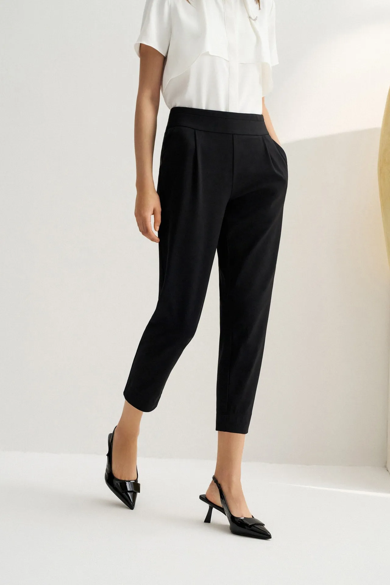 Nylon Lycra Cigarette Pants