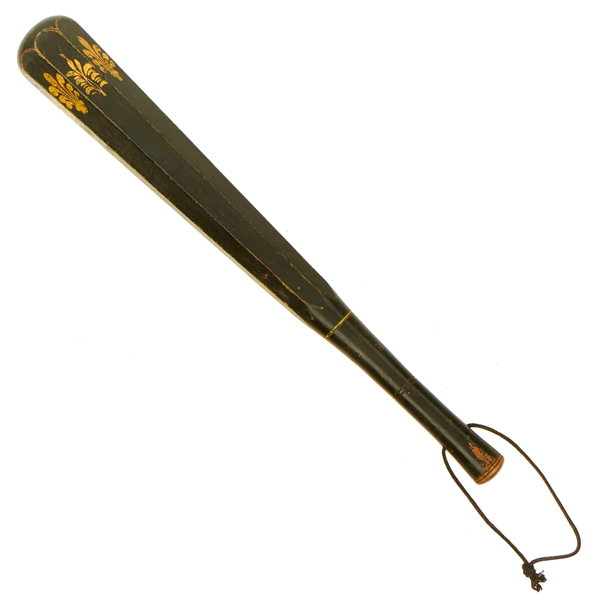Original British Victorian Painted Octagonal Bobby Police Truncheon c.1870