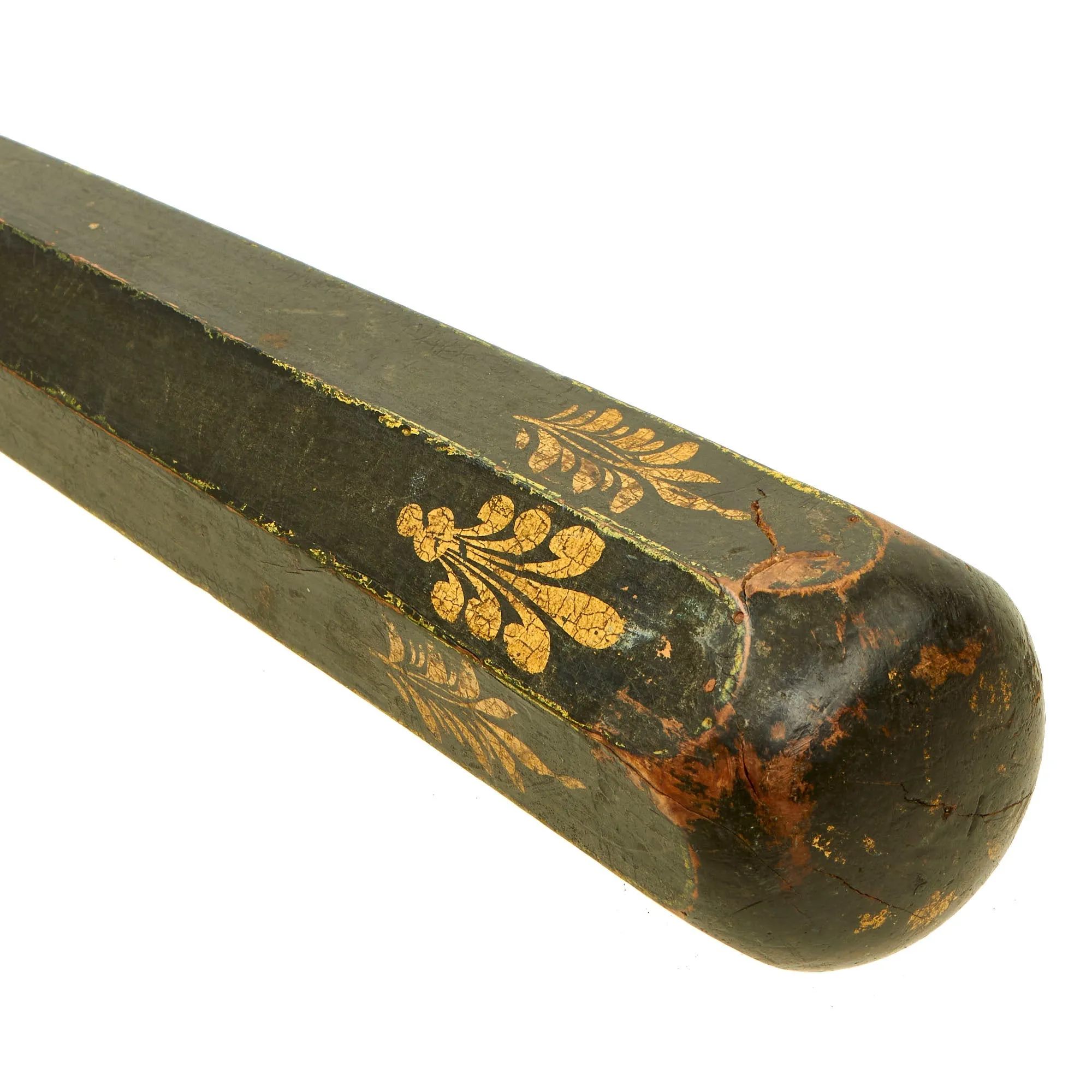 Original British Victorian Painted Octagonal Bobby Police Truncheon c.1870