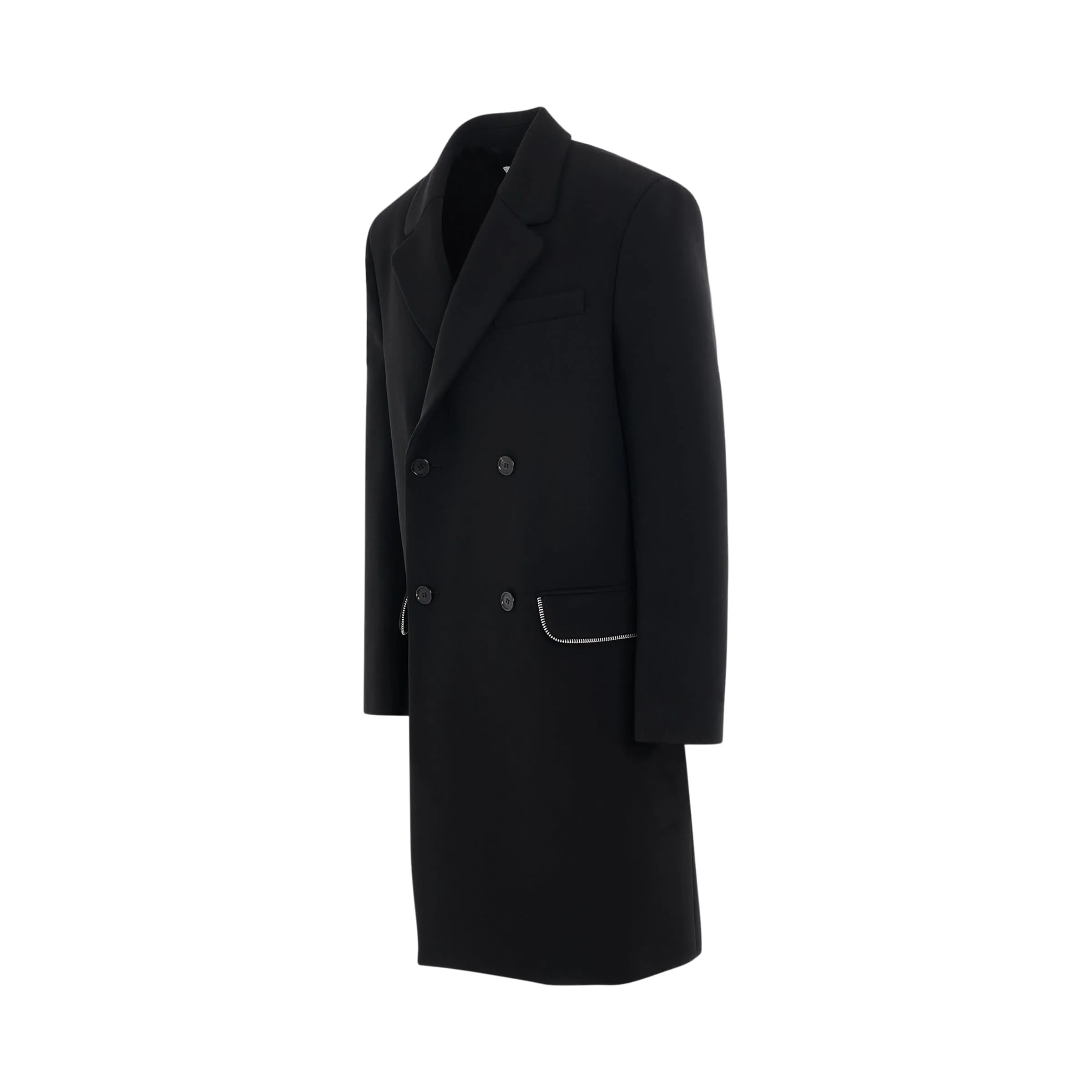 OW Embroidered Zip Coat
