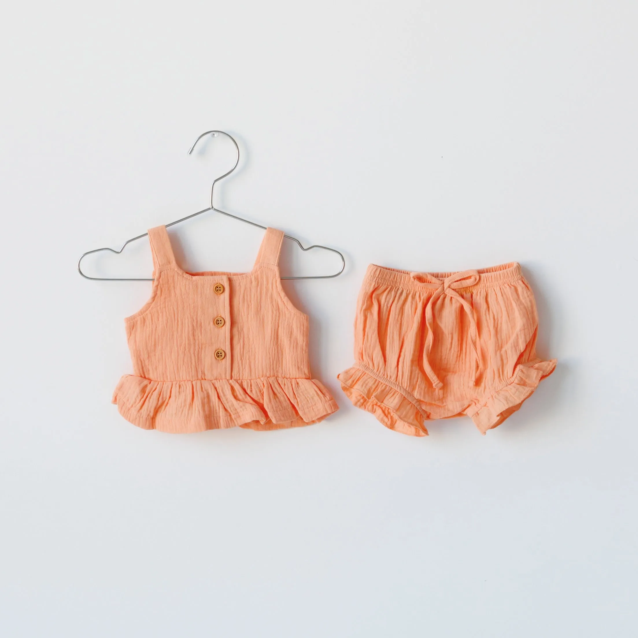 Peach Crinkled Bottoms