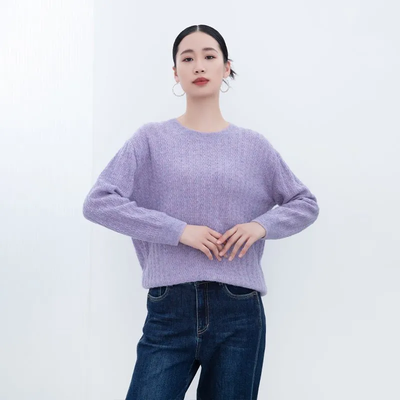 Purple Oversize Wool Sweater