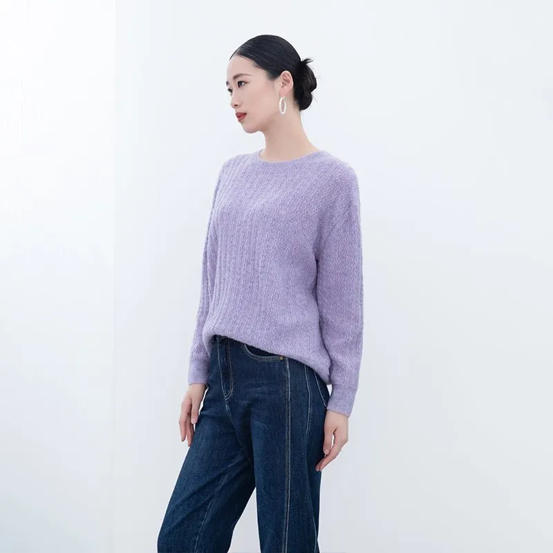 Purple Oversize Wool Sweater