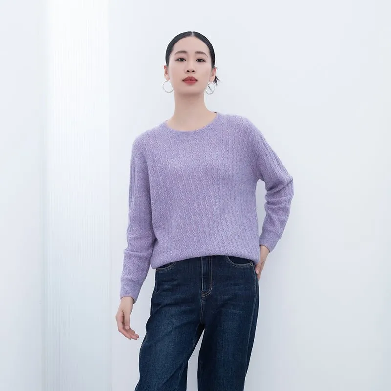 Purple Oversize Wool Sweater