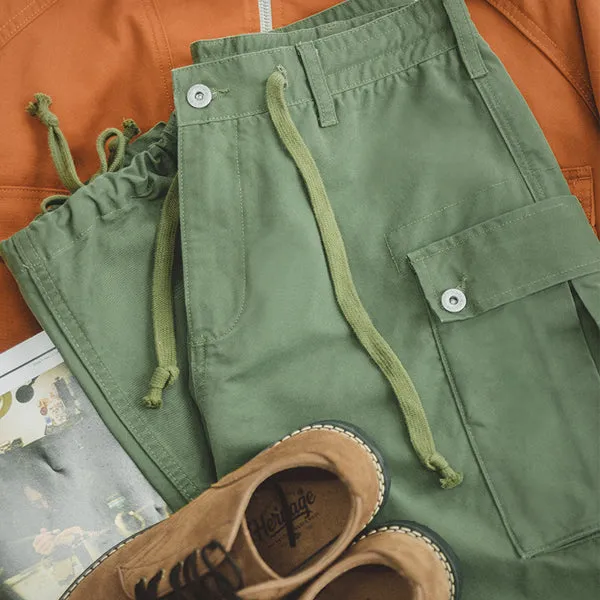 Retro Army Green Paratrooper Pants