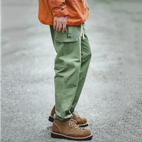 Retro Army Green Paratrooper Pants
