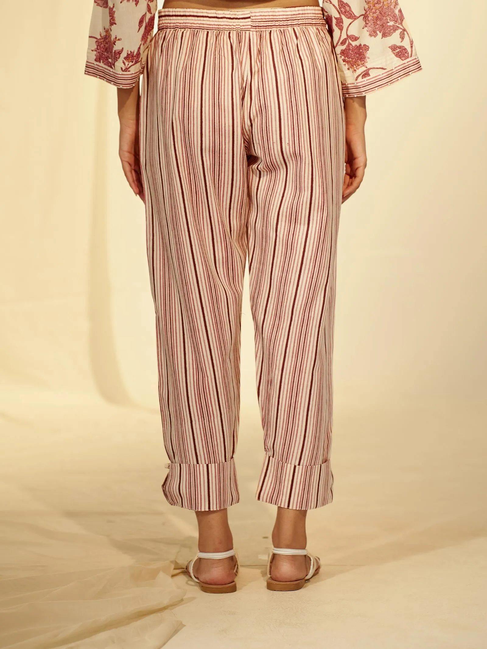 Rosewood Cotton Straight Pant