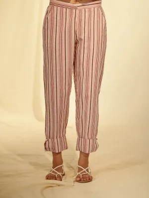 Rosewood Cotton Straight Pant