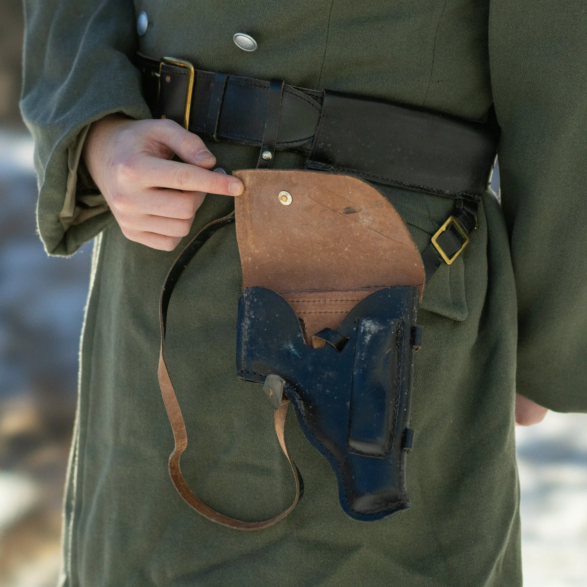 Soviet Officer Leather Belt & Holster Set