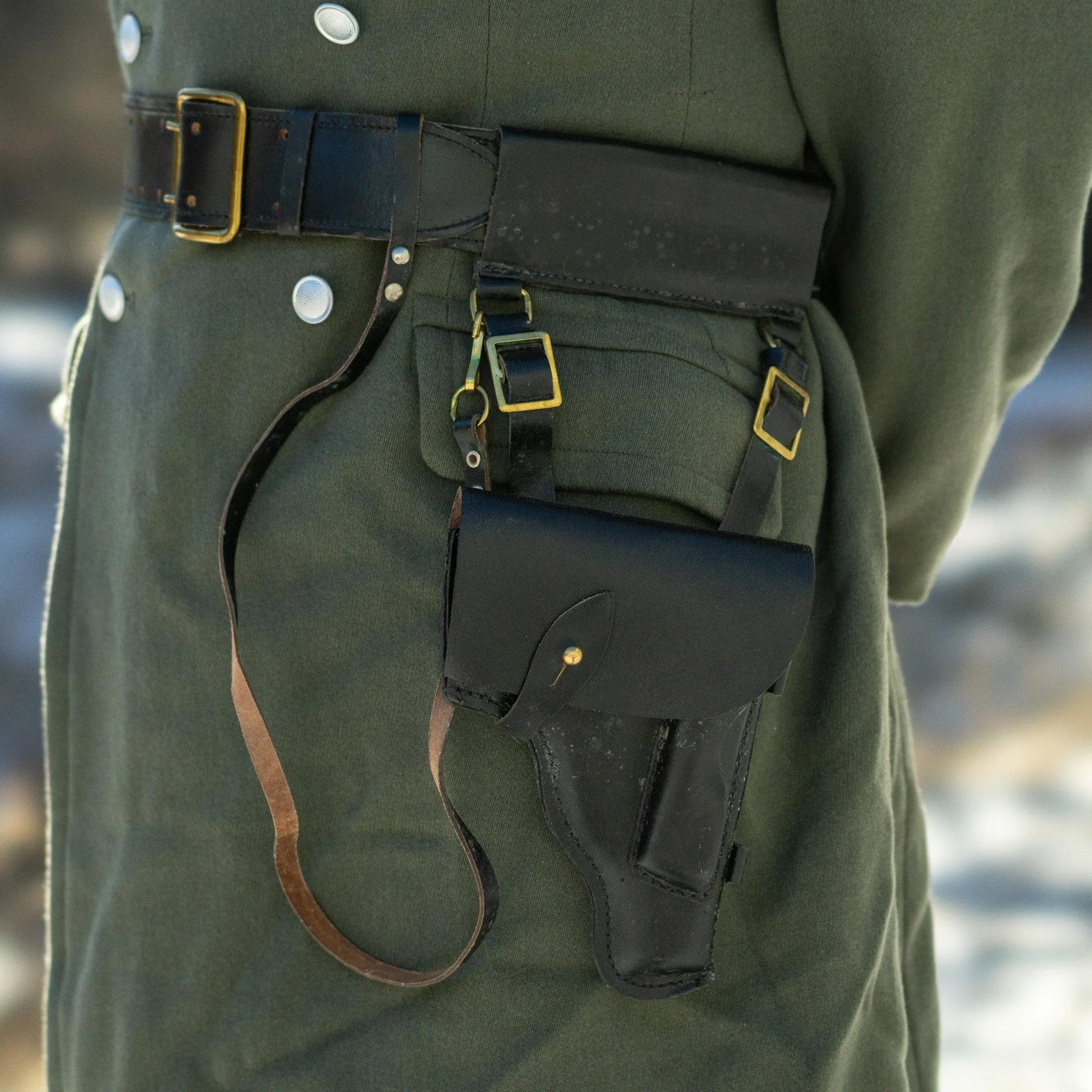 Soviet Officer Leather Belt & Holster Set