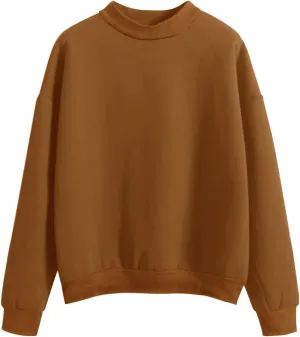 Sweatshirts for Women 2024 Solid Turtleneck Long Sleeve Pullover Tops Casual Comfy Fall Winter Fashion Clothes