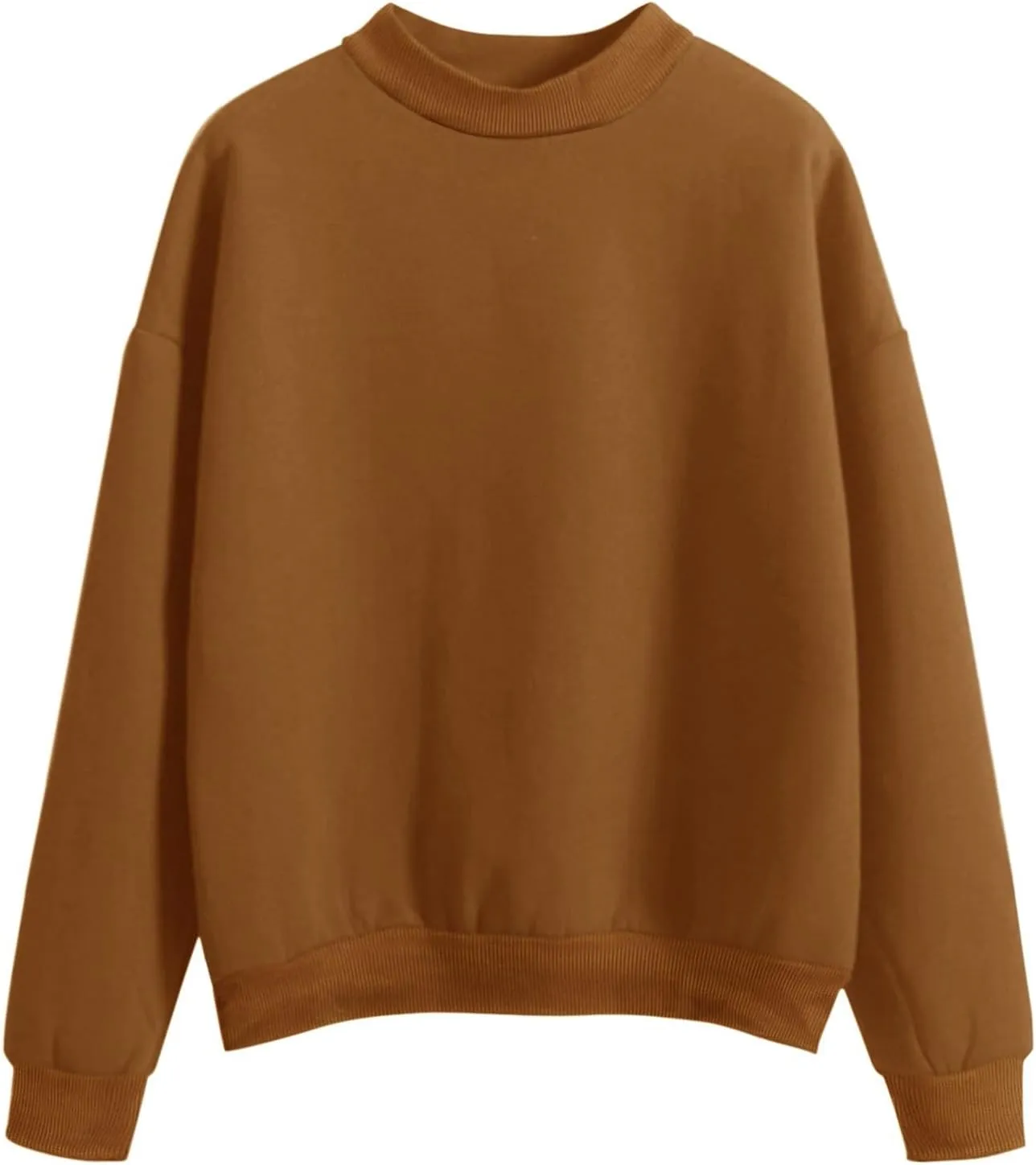 Sweatshirts for Women 2024 Solid Turtleneck Long Sleeve Pullover Tops Casual Comfy Fall Winter Fashion Clothes