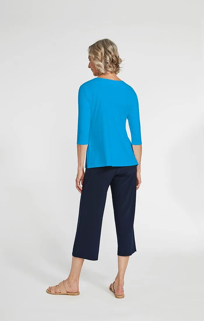 Sympli Jersey Halo Reversible 3/4 Sleeve Top