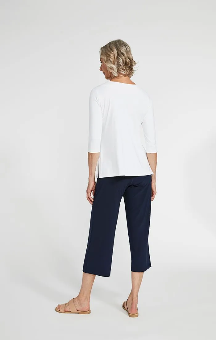 Sympli Jersey Halo Reversible 3/4 Sleeve Top