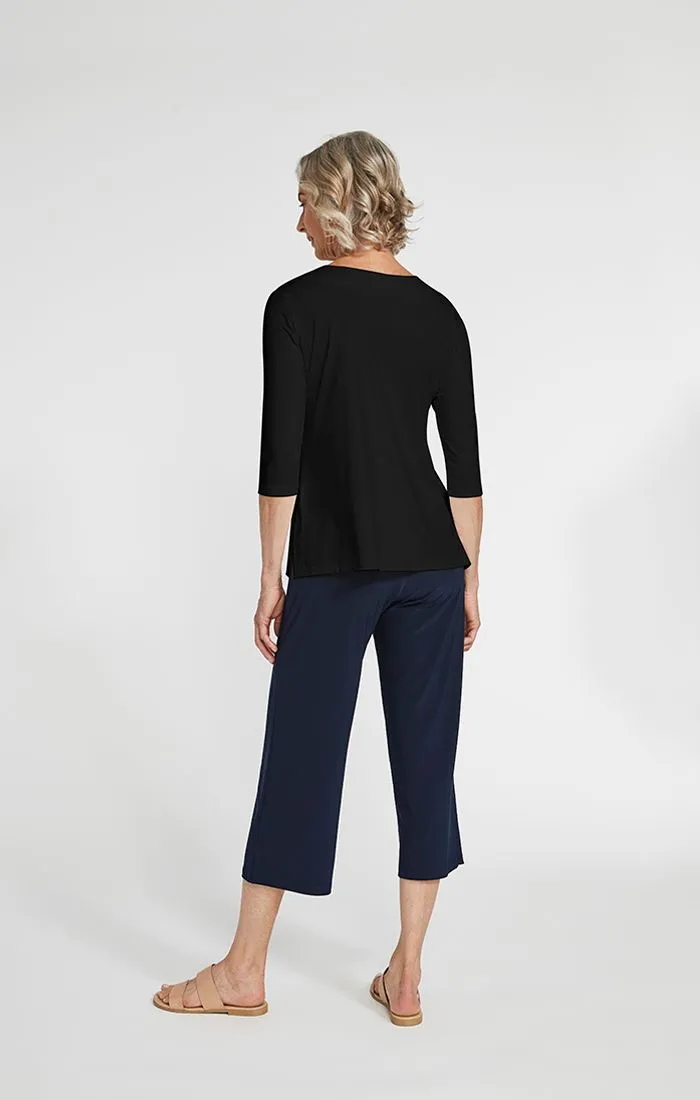 Sympli Jersey Halo Reversible 3/4 Sleeve Top