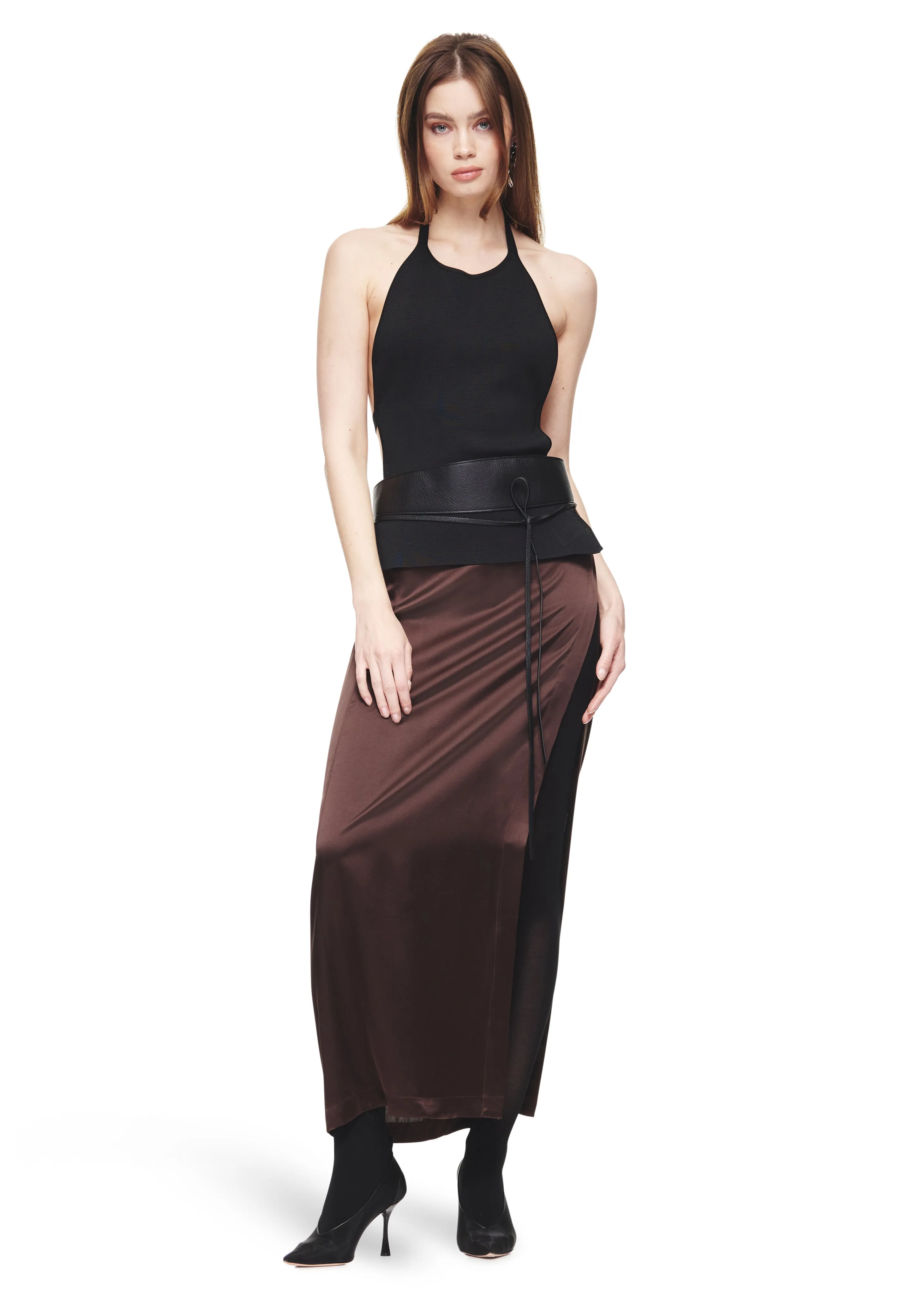 VIAVIA 100% Silk Maxi Skirt