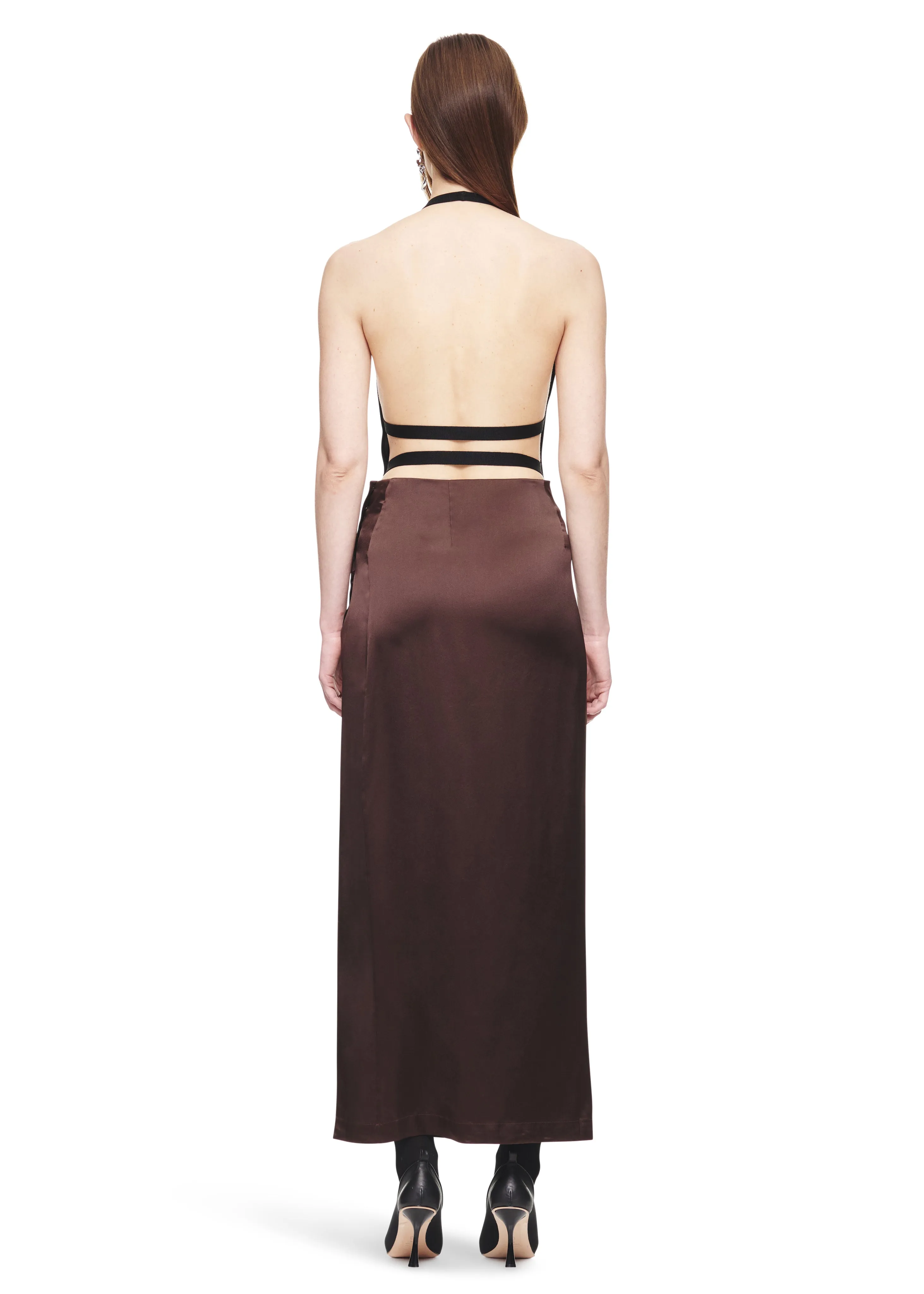 VIAVIA 100% Silk Maxi Skirt