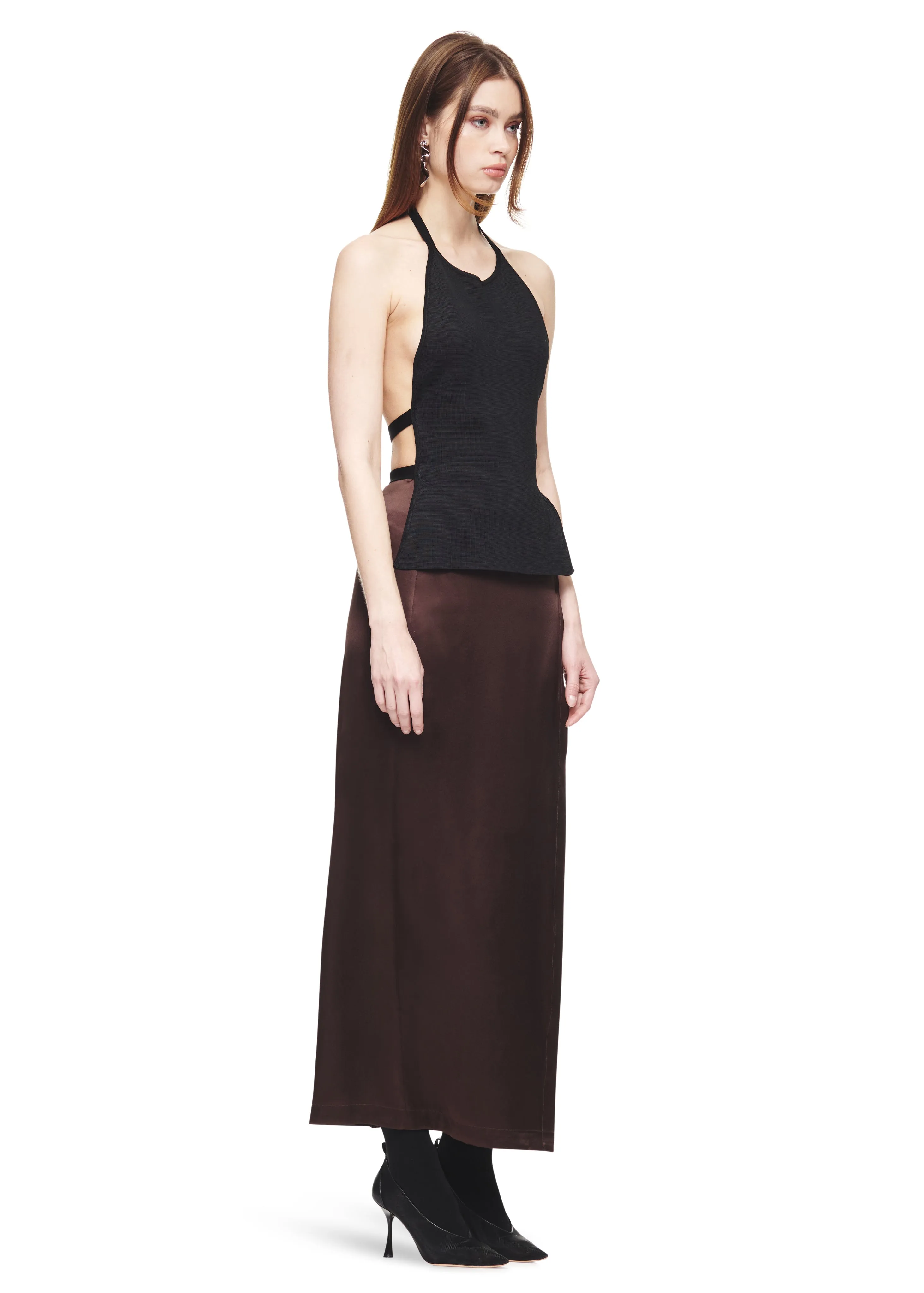 VIAVIA 100% Silk Maxi Skirt