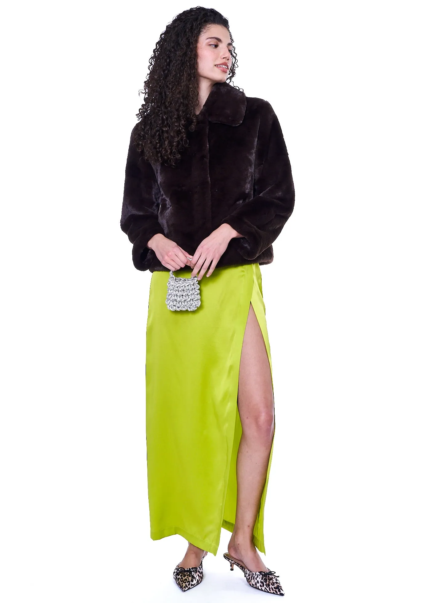 VIAVIA 100% Silk Maxi Skirt