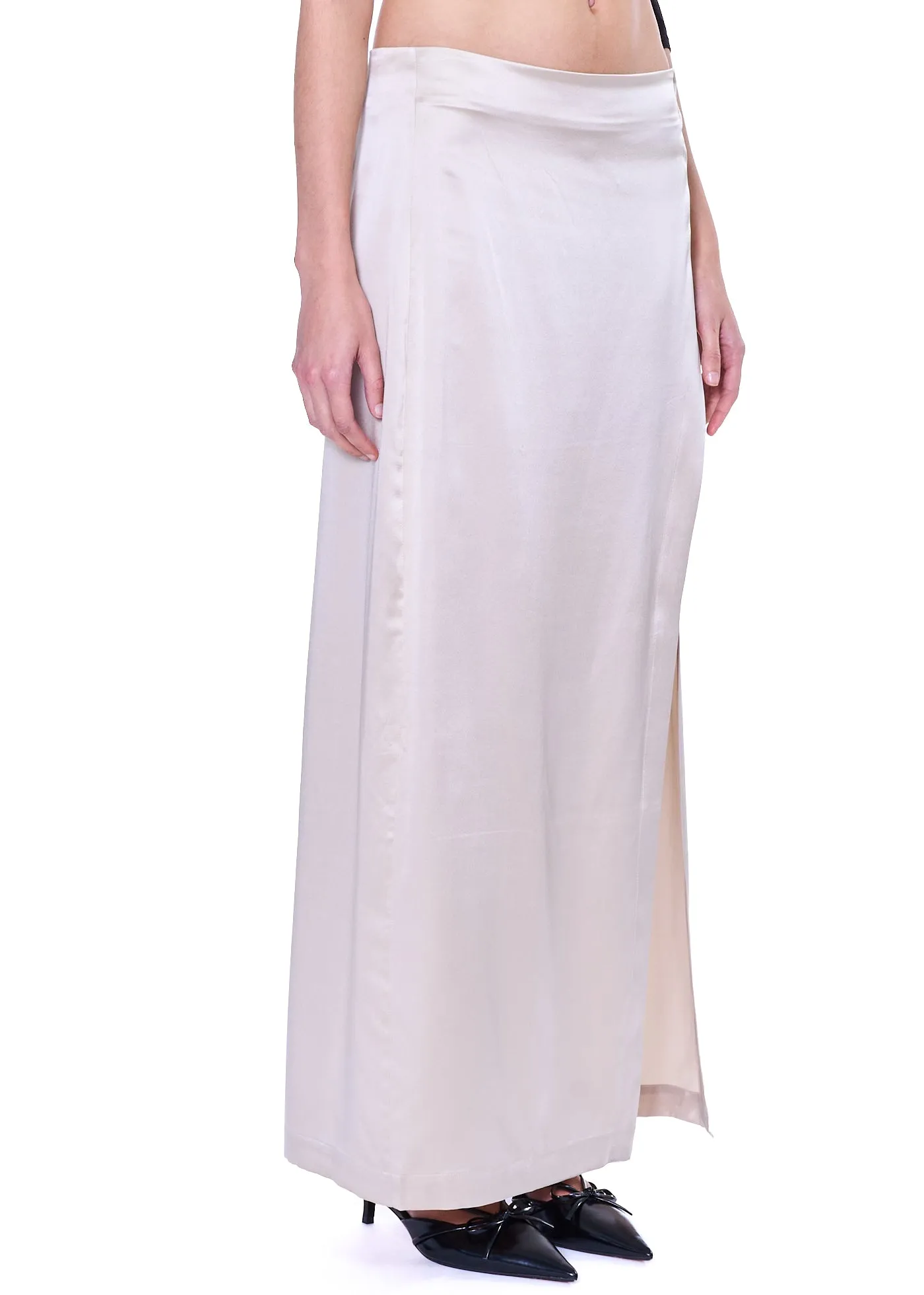 VIAVIA 100% Silk Maxi Skirt