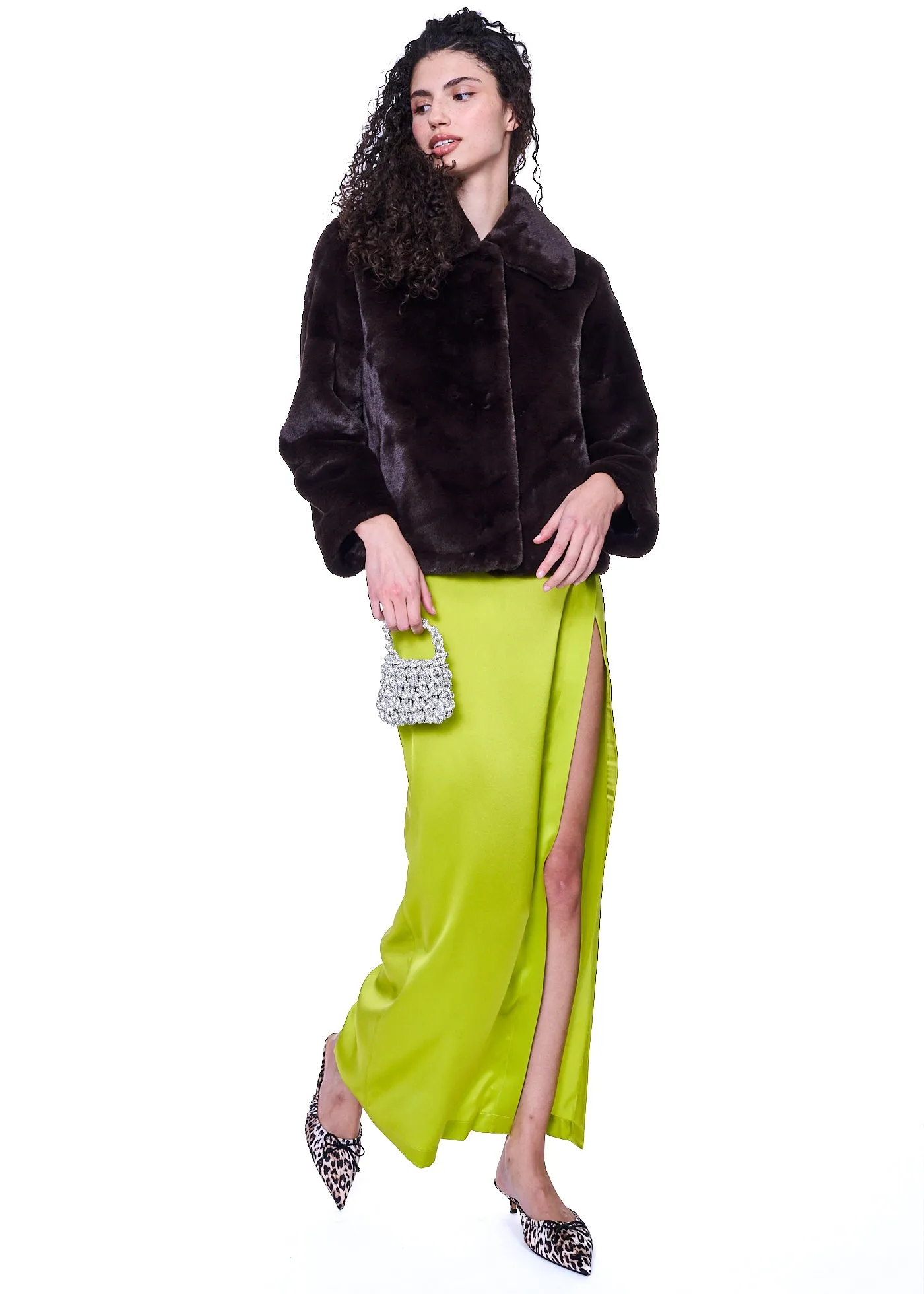 VIAVIA 100% Silk Maxi Skirt