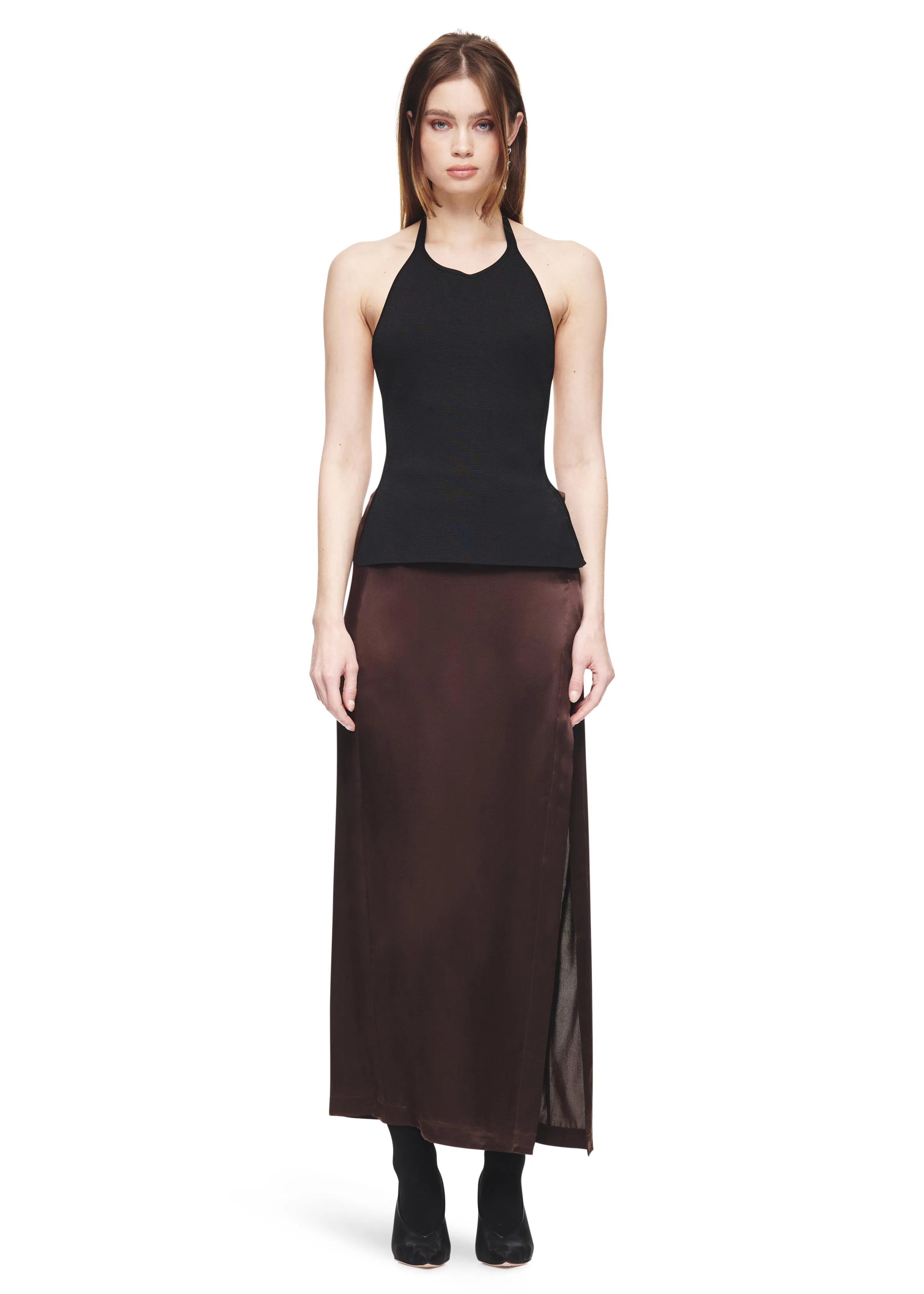VIAVIA 100% Silk Maxi Skirt