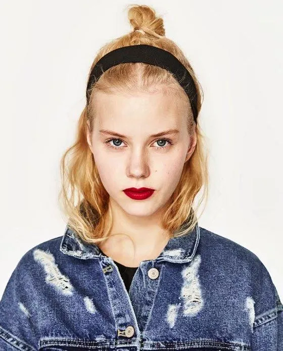 Washed Hole Boyfriend Style Loose Denim Blue Long Jacket