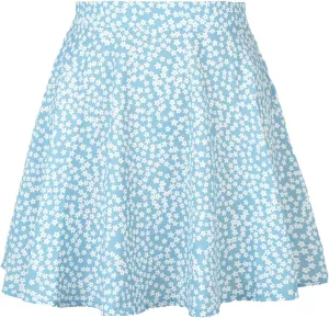 Women Boho Cute Mini Skirt Zip Up High Waist Flowy A-Line Skirts Summer Fashion Versatile Casual Flared Skater Skirt