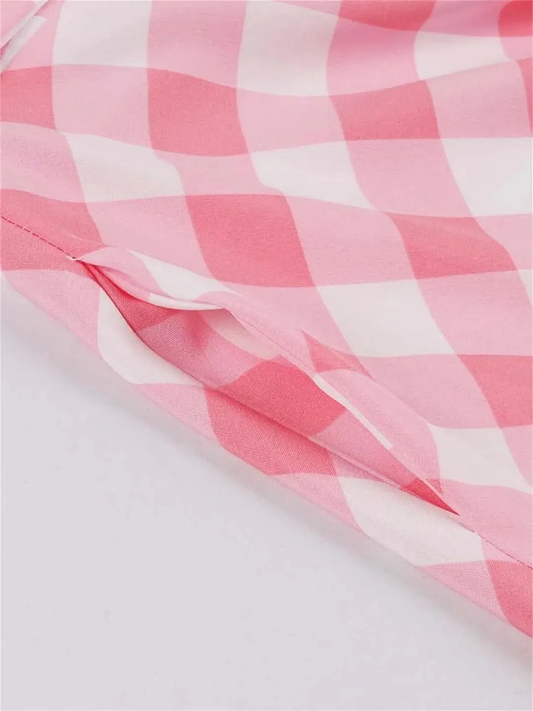 Women High Waist Pleated Knee-Length Skirts A-Line Plaid Skirts Flared Skater Skirt with Belt