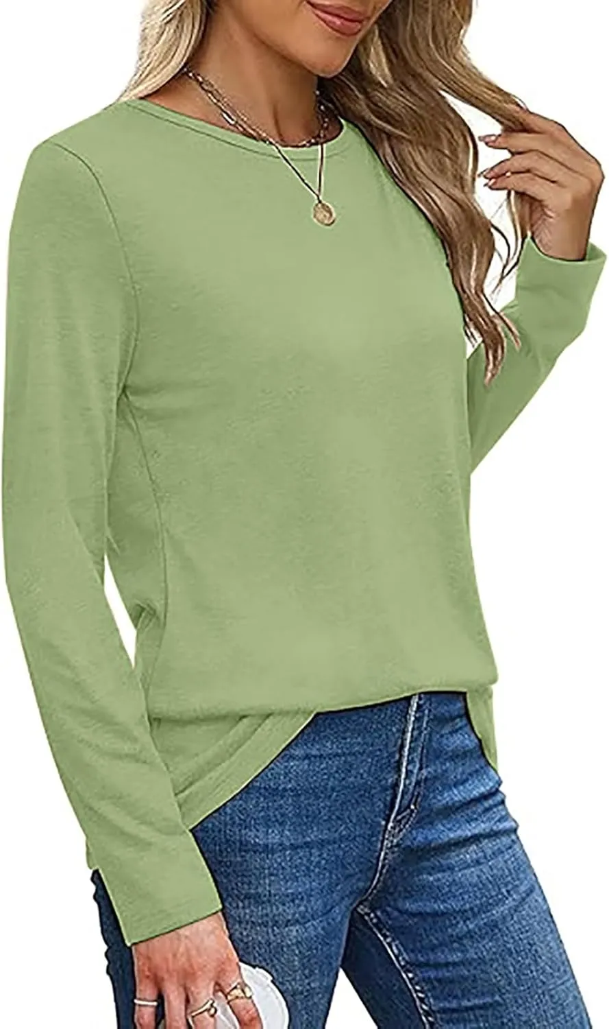 Women's Long Sleeve Graphic Shirts Kindness Print Crew Neck Pullover Tops Fall Shirts