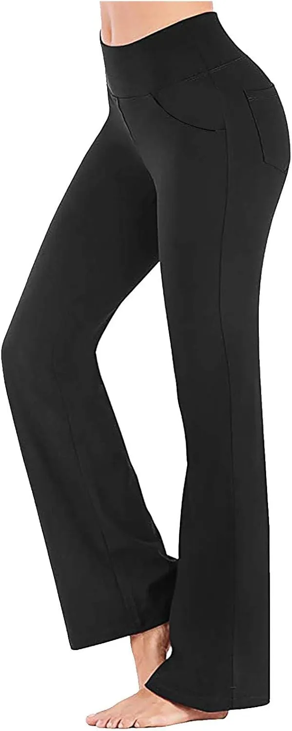 Yoga Pants Women High Waist Elastic Trousers Workout Trousers Work Pants Flare Leggings Bell Bottom Pant 2025