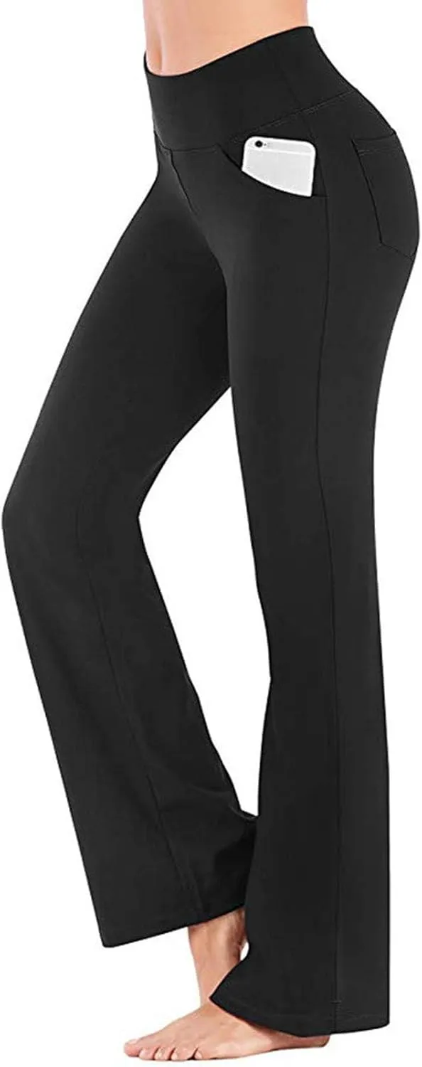 Yoga Pants Women High Waist Elastic Trousers Workout Trousers Work Pants Flare Leggings Bell Bottom Pant 2025
