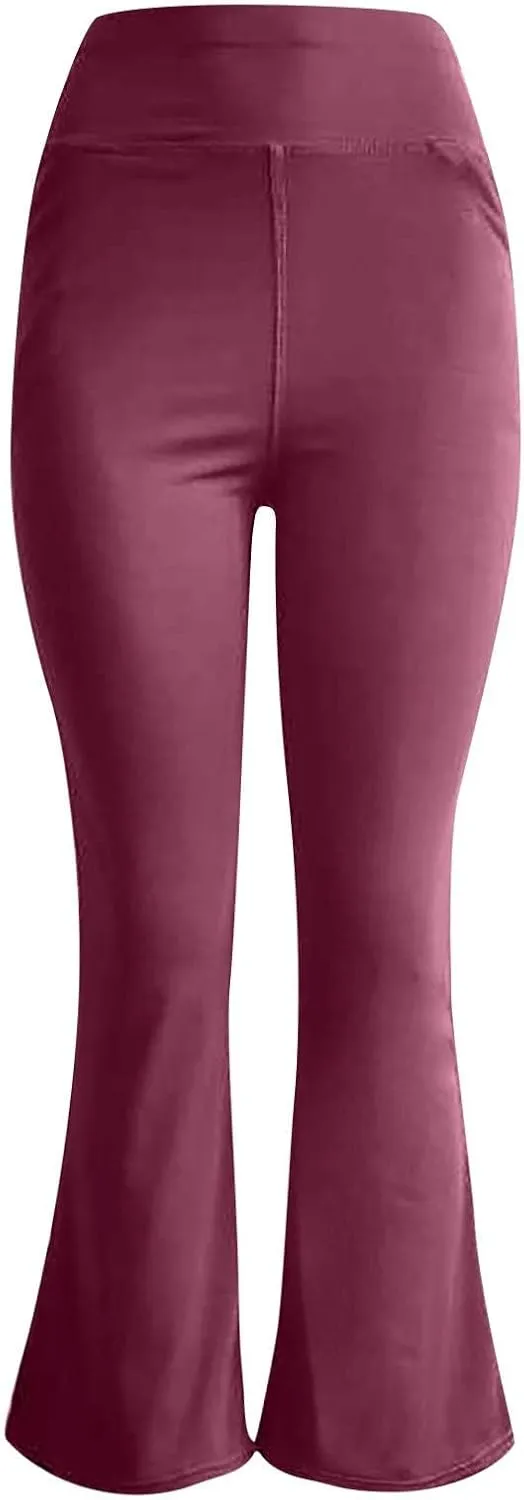 Yoga Pants Women High Waist Elastic Trousers Workout Trousers Work Pants Flare Leggings Bell Bottom Pant 2025