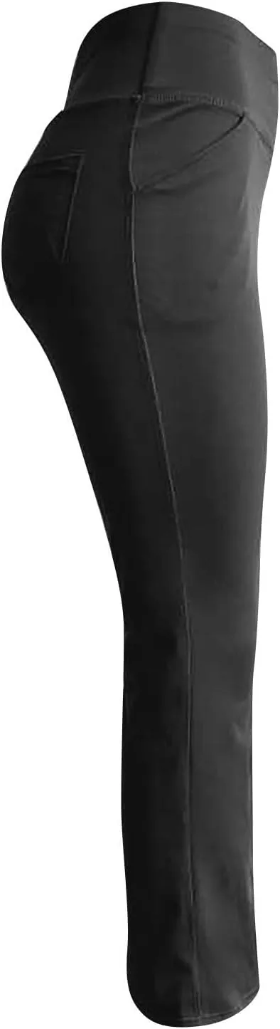 Yoga Pants Women High Waist Elastic Trousers Workout Trousers Work Pants Flare Leggings Bell Bottom Pant 2025