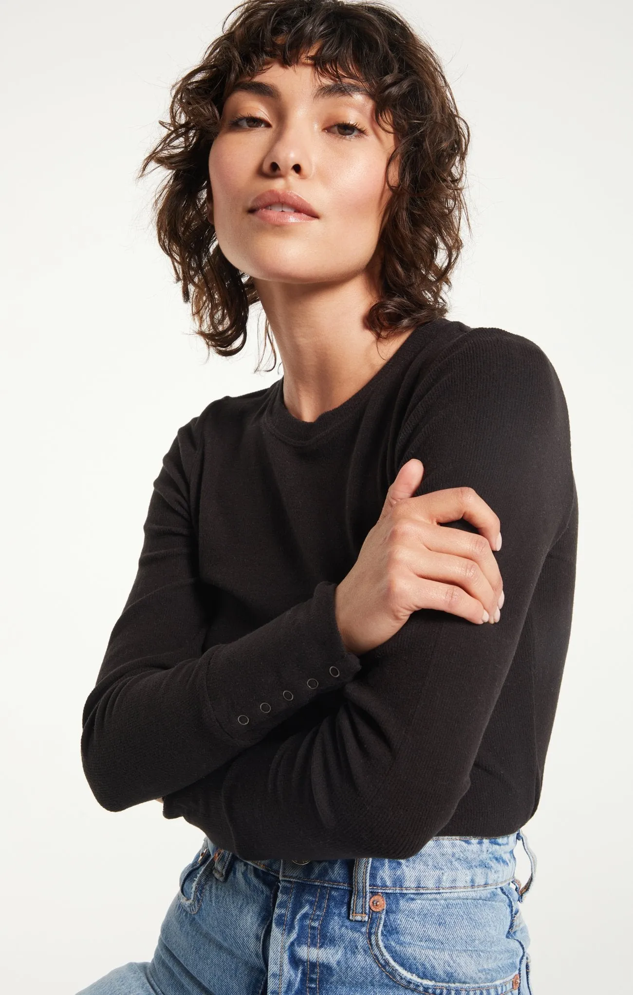 Z Supply Alex Brushed Rip Top