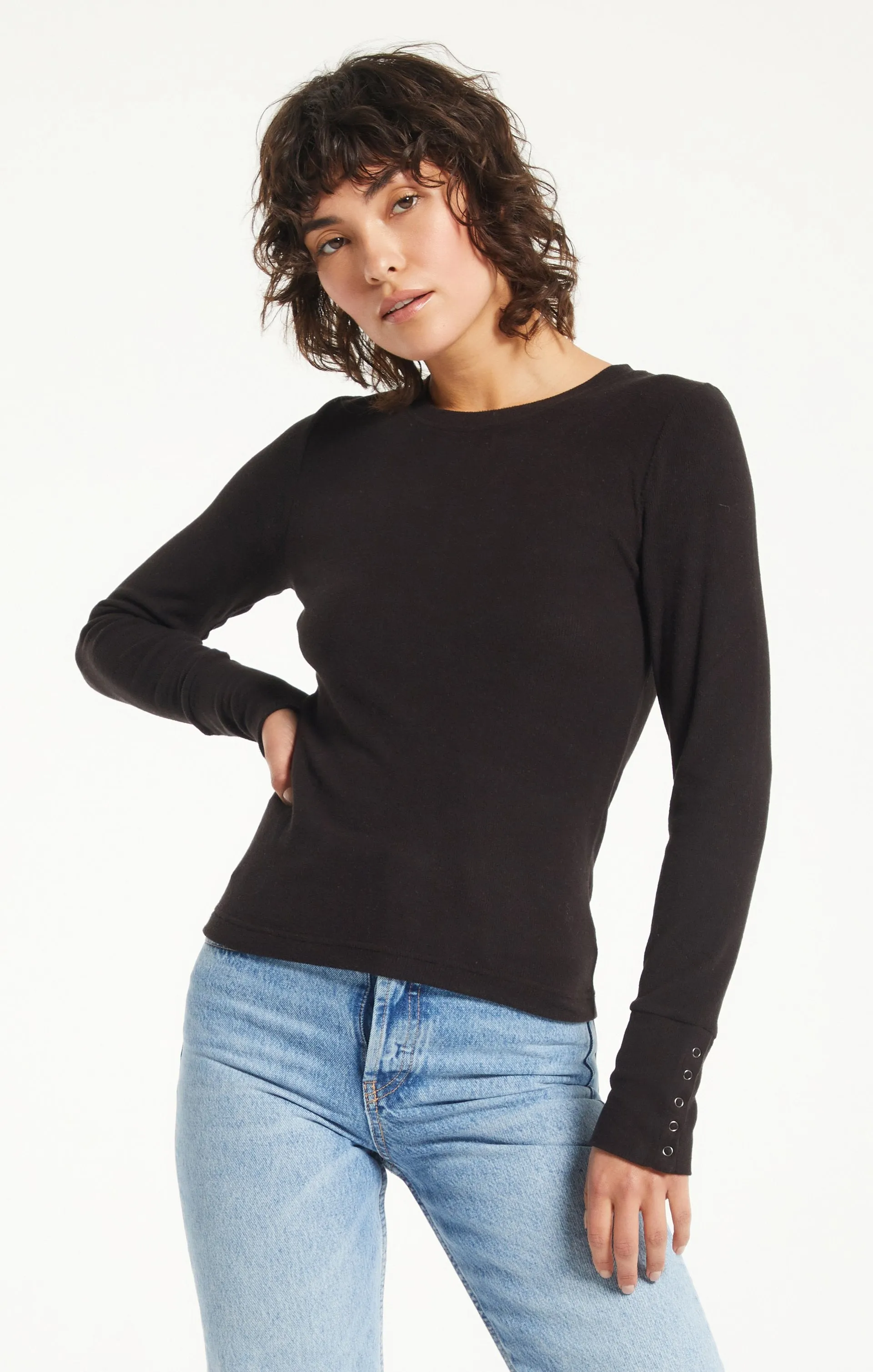 Z Supply Alex Brushed Rip Top