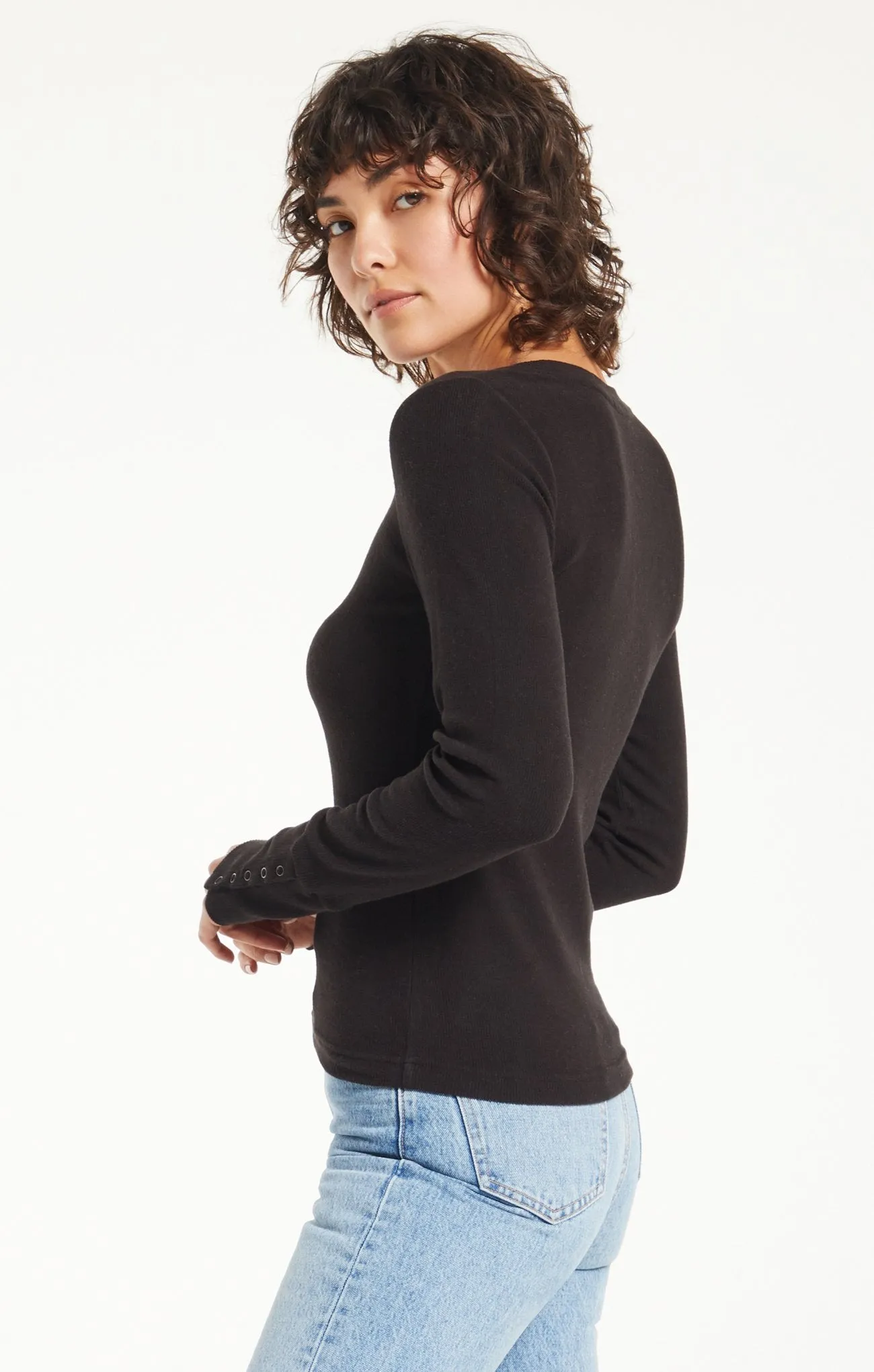 Z Supply Alex Brushed Rip Top