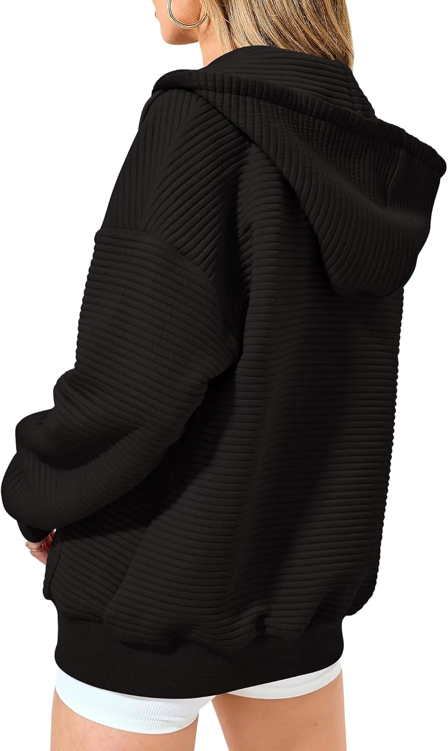 Zip Up Hoodie Women Sweatshirts for Women Y2K Quilted Jackets Hoodies Oversized Winter Fall Outfits Casual Fashion Top